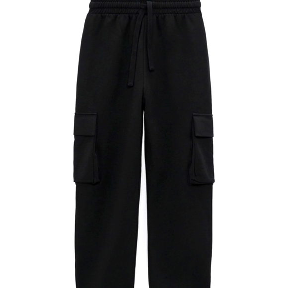 Zara Pants & Jumpsuits Zara Womens Black High Waist Cargo Pants